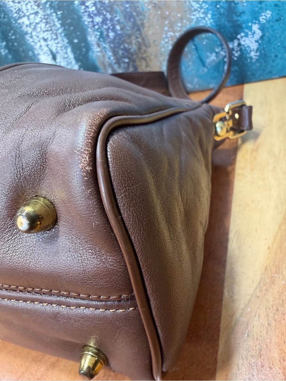 Etienne Aigner Vintage Old Money Brown Leather Shoulder Bag (GVC) - Picture 13 of 14